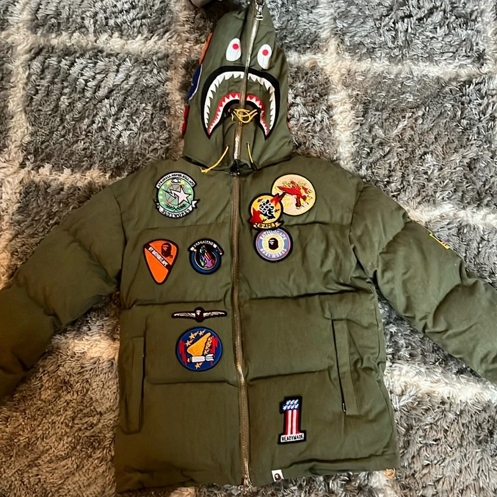 Bape | Jackets & Coats | Bape X Readymade Shark Hoodie Down Jacket